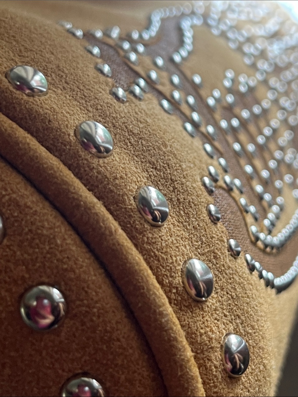NWT Von Dutch Studded Barrel Shoulder Bag with Chain Straps & Teal Gems - Picture 7 of 7